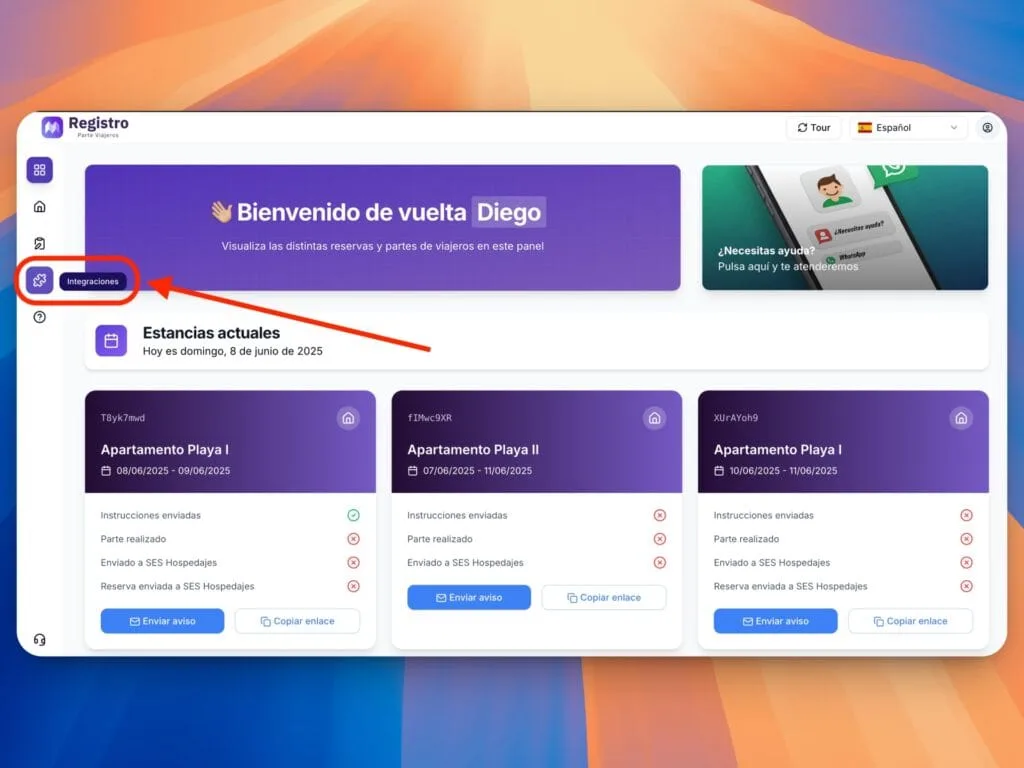 Abrir Integraciones