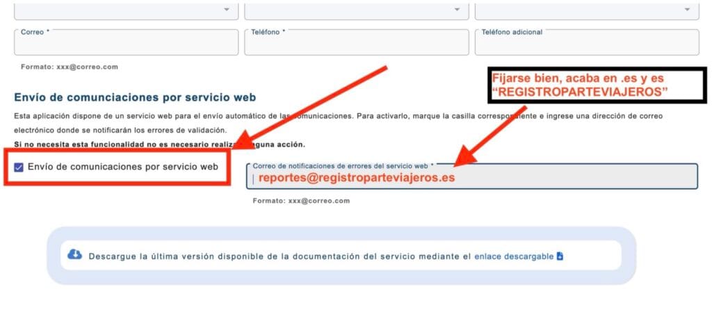 GUÍA: ¿CÓMO REGISTRARSE EN SES HOSPEDAJES Y AUTOMATIZAR EL ENVÍO DEL PARTE CON REGISTRO PARTE VIAJEROS? 3 Envío de comunicaciones por servicio web
