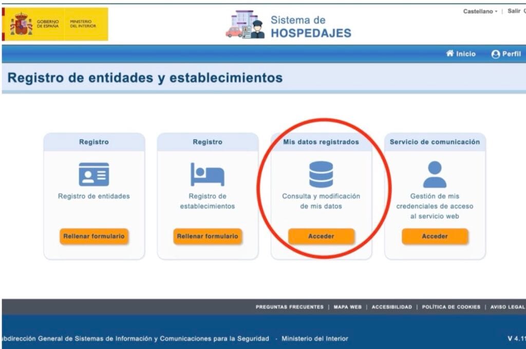 GUÍA: ¿CÓMO REGISTRARSE EN SES HOSPEDAJES Y AUTOMATIZAR EL ENVÍO DEL PARTE CON REGISTRO PARTE VIAJEROS? 4 Consulta y modificación de mis datos