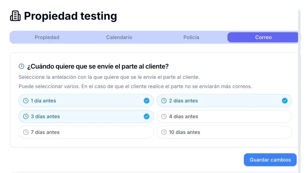 Para que serve a secção de correio?