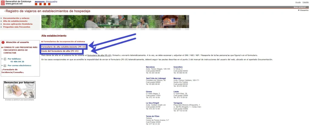 Cómo realizar el Registro de Viajeros en los Mossos d’Esquadra