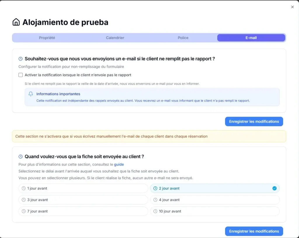 Comment automatiser l'enregistrement des invités pour ma location de vacances en Espagne