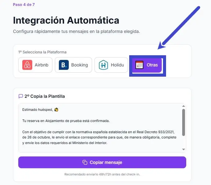 Cómo automatizar el Registro de Viajeros con VRBO