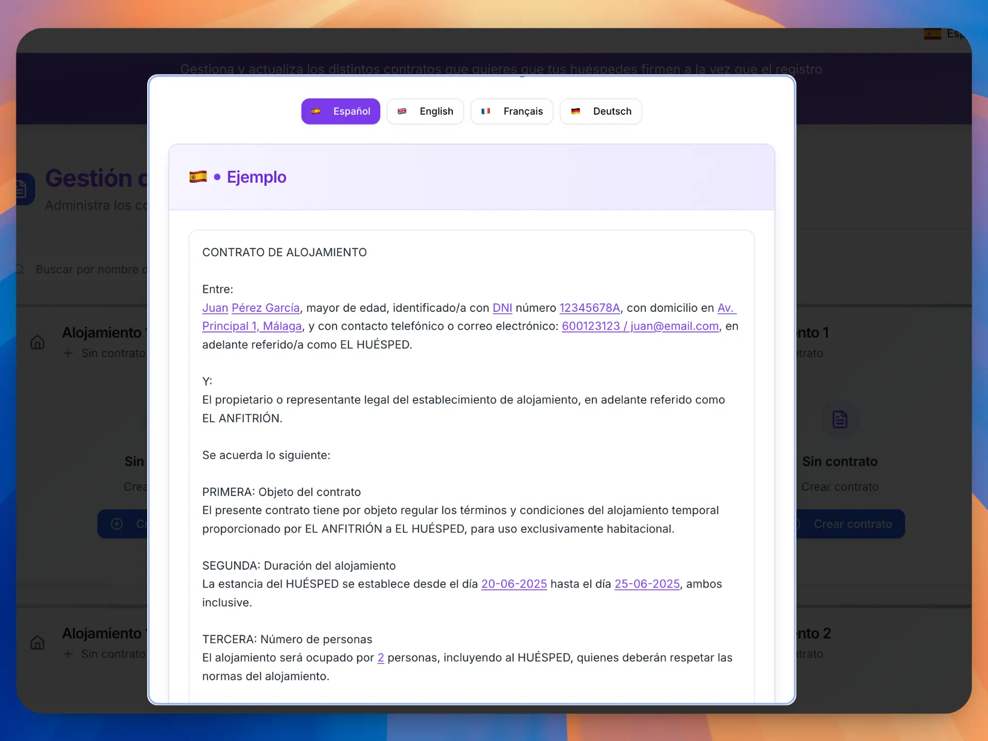 Personalisierte Verträge Personalisierte Verträge