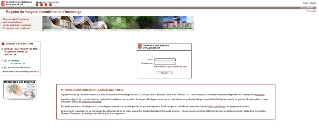 Cómo realizar el Registro de Viajeros en los Mossos d’Esquadra